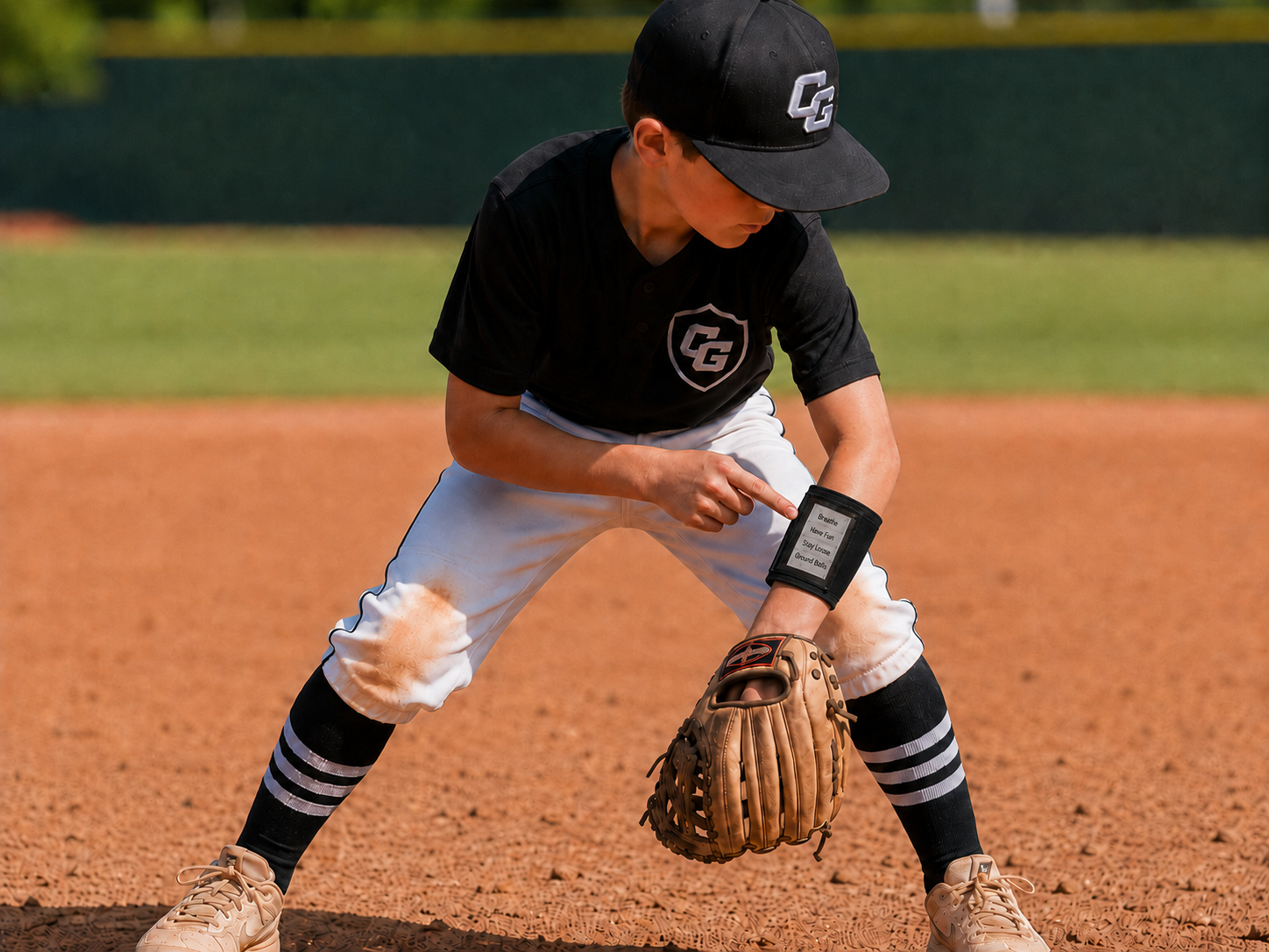 Baseball athlete wearing Clutch Guard