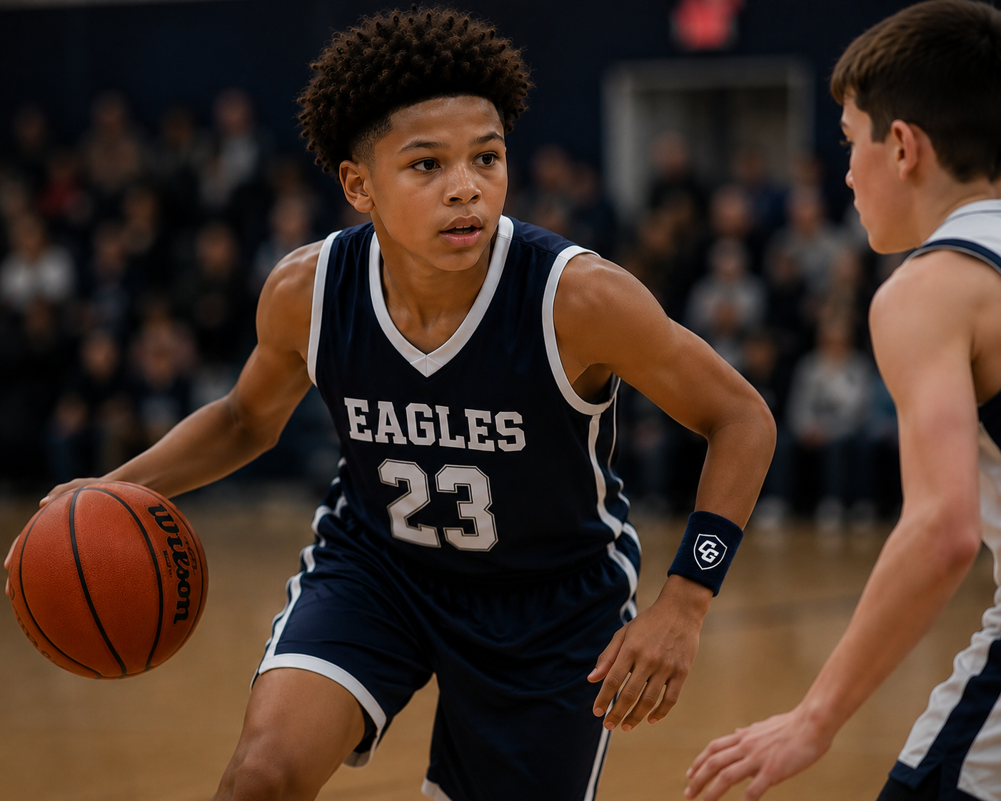 Basketball athlete wearing Clutch Guard